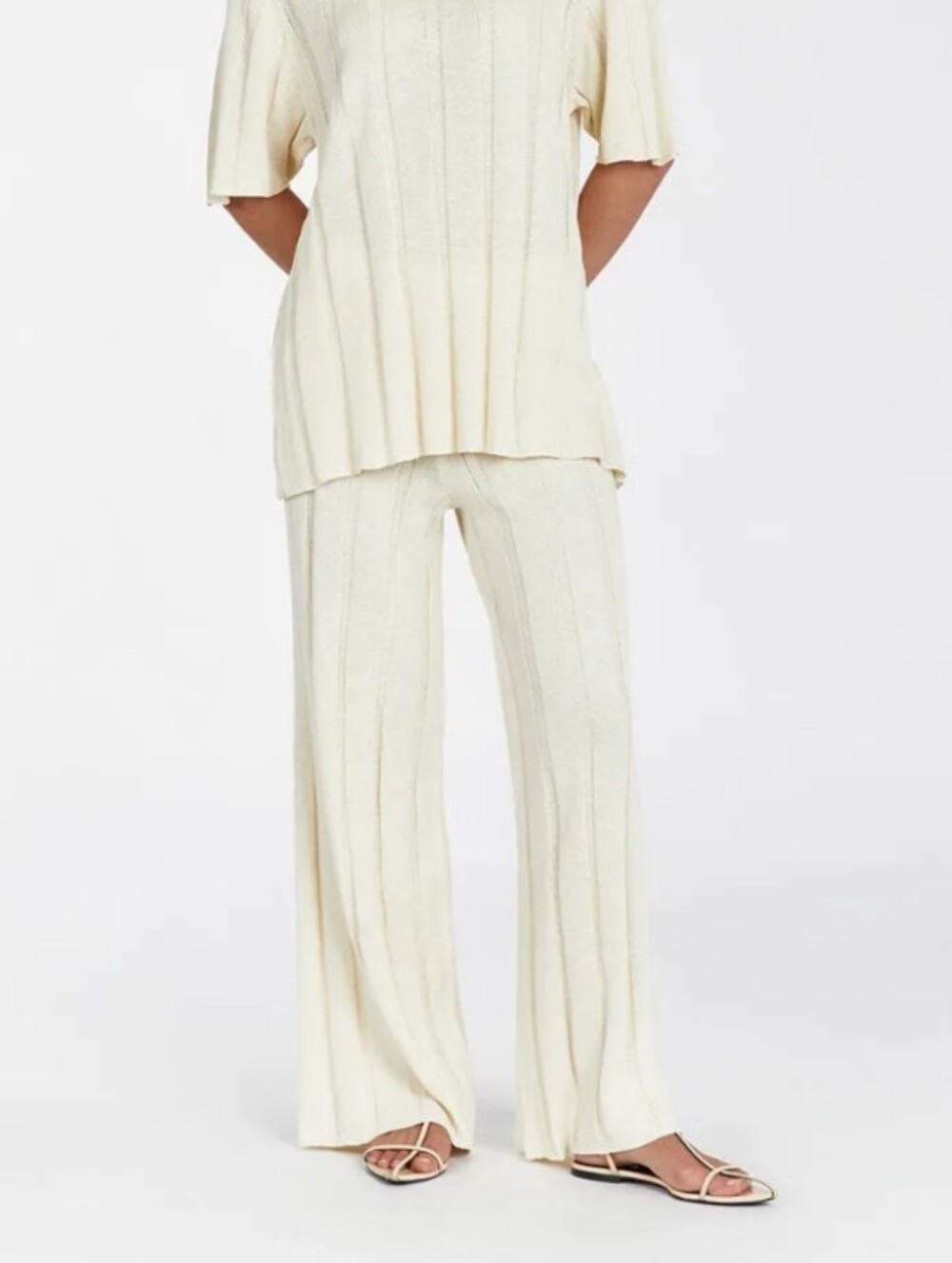 Dissh Emery Ribbed Pants Linen Cotton